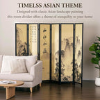 MyGift Decorative 6 Panel Folding Room Divider Bamboo Screen - Image 2