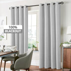 Yakamok White Linen Textured Curtains 90 Inches Long - Image 7