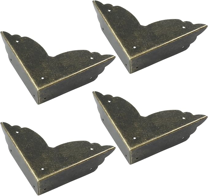 Bivethoi 8 Packs Bronze Box Corner Protectors, Edge Cover Safety Guard by Bivethoi