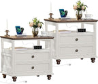 Joaxswe Farmhouse Nightstand Set of 2 by Joaxswe