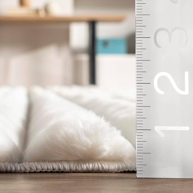nuLOOM Kai Off White Striped Washable Area Rug, Off White - Image 2