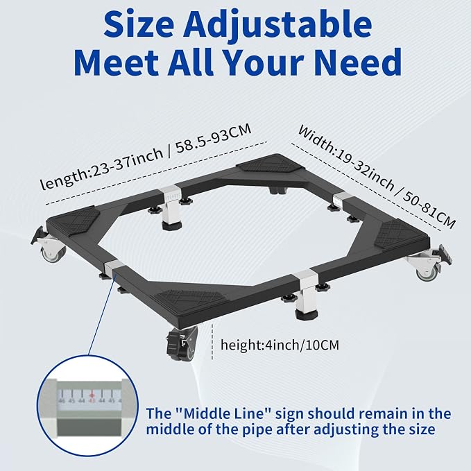 Heavy Duty All Steel Fridge Stand Mobile Base - Image 2
