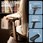 ELABEST T96 Mesh Office Chair, Ergonomic Computer Desk Chair, Sturdy Task - Image 6