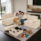 Upgrade Boneless Couch with Storage, Extra Deep&High Seat Modular Sectional - Image 2