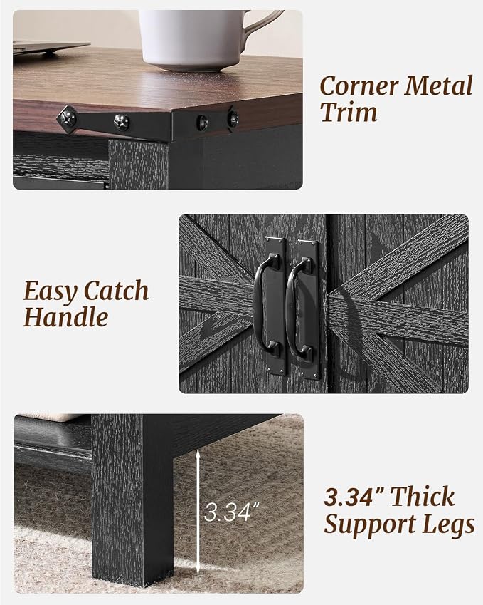 OKD 48" Farmhouse Lift Top Coffee Table - Image 7
