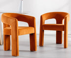 VESCASA Velvet Barrel Dining Chair - Image 4