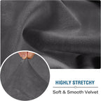 H.VERSAILTEX Velvet Stretch Individual Loveseat Couch Cover Plush Slipcover - Image 5