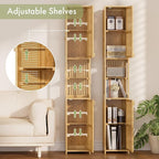 Amazer 70'' Tall Bathroom Storage Cabinet Bamboo, Narrow Storage Cabinet - Image 4