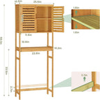 VIAGDO Over The Toilet Storage Cabinet, Tall Bathroom Cabinet Organizer - Image 2