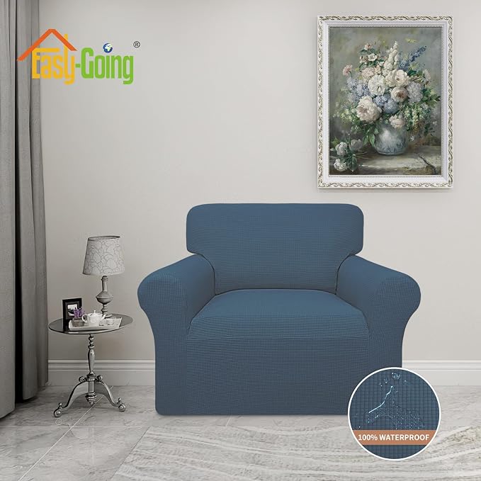 Easy-Going 100% Waterproof Chair Couch Cover, Stretch Jacquard Sofa Cover | - Image 2