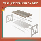 WLIVE Coffee Table, Wood Center Table - Image 7