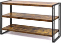 HCHQHS 3-Tier Rustic Wood and Metal Industrial Bookcase - 40in by HCHQHS