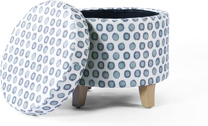 HomePop Upholstered Round Storage Ottoman|Homepop Home Décor|Upholstered Round by HomePop