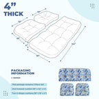 DANGHOOGY Wicker Chair Cushions, Waterproof Outdoor Loveseat Cushions - Image 2