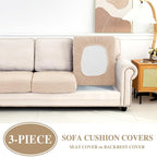 LA MEACK Couch Cushion Covers Seat Cushion Cover Stretch Couch Cover Separate - Image 3