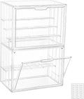 Attelite Acrylic Display Case, Upgrade 4 Tiers Clear Display Case by Attelite