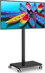 Rfiver Rolling TV Stand for 32 to 55 60 Inch TVs up to 88lbs, Height Adjustable by Rfiver