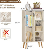 LEYAOYAO 5 Cube Bookshelf 3-Tier Bookcase - Image 2