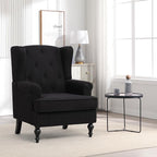 Accent Chair for Living Room, Mid Century Modern Upholstered Armchair, Wingback - Image 3