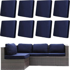 8Pcs Outdoor Cushion Covers, Elastic Patio Cushion Covers | Washable, by dreahoteztil