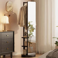 WoodsWhisper Full Length Mirror Coat Rack Solid Wood Floor Mirror 66"x12" Full by Unknown