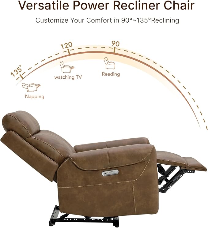 KISLOT Leather Recliner Chair for Adults Wall Hugger RV Recliner - Image 4