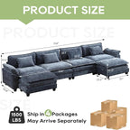 Oprisen 154" Modular Sectional Sofa, Comfy Cloud Couch Sectional Sofa - Image 2