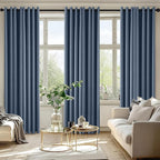 MIULEE Blackout Curtains for Bedroom 2 Panels 50 x 84 Inch Long Stone Blue | - Image 6