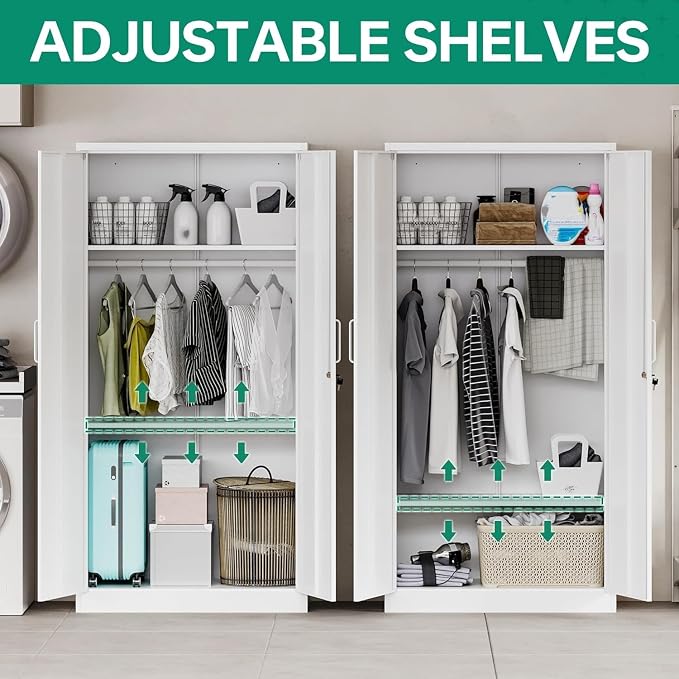 Letaya Metal Wardrobe Cabinets - Image 6