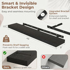 FLYJOE Floating Shelves for Wall, 48 Inch Floating Shelves Set of 1, Kitchen - Image 2