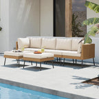 Aoxun 6 Piece Patio Furniture Set, 6 Seats Outdoor Sectional Sofas - Image 8