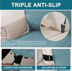Turquoize 100% Waterproof Sofa Covers Chaise Lounge L Shape Sofa Protector Slip - Image 4