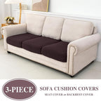 LA MEACK Couch Cushion Covers Seat Cushion Cover Stretch Couch Cover Separate - Image 2