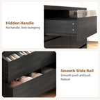 Jocoevol Black LED 6 Drawer Dresser - Image 6