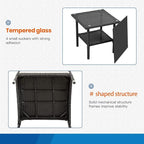 FDW | 3-Piece Patio Furniture Set | Black | Outdoor Wicker Furniture - Image 3