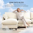 Ihanherry 141" Oversized V-Shaped Modular Sectional Couch, 9-Seater Cloud Sofa - Image 3