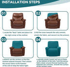 Cupuamon Recliner Chair Covers, Lazy Boy Recliner Covers Stretch Reclining - Image 6
