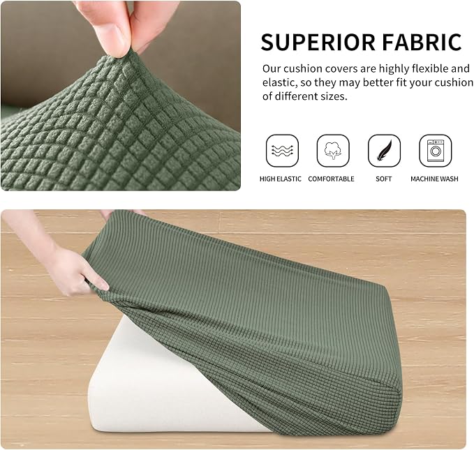 Easy-Going Stretch 2 Pieces Couch Cushion Cover - Image 5