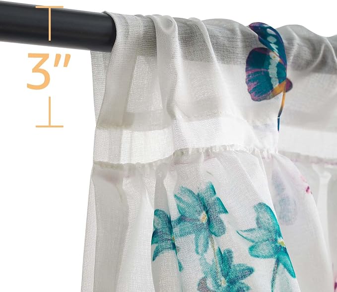 jinchan Floral Ruffled Valance Curtain - Image 8