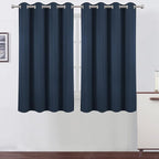 Navy Blue Thermal Blackout Curtains/52 x 54 Inch/Set of 2 Panels Room Darkening by Lemomo