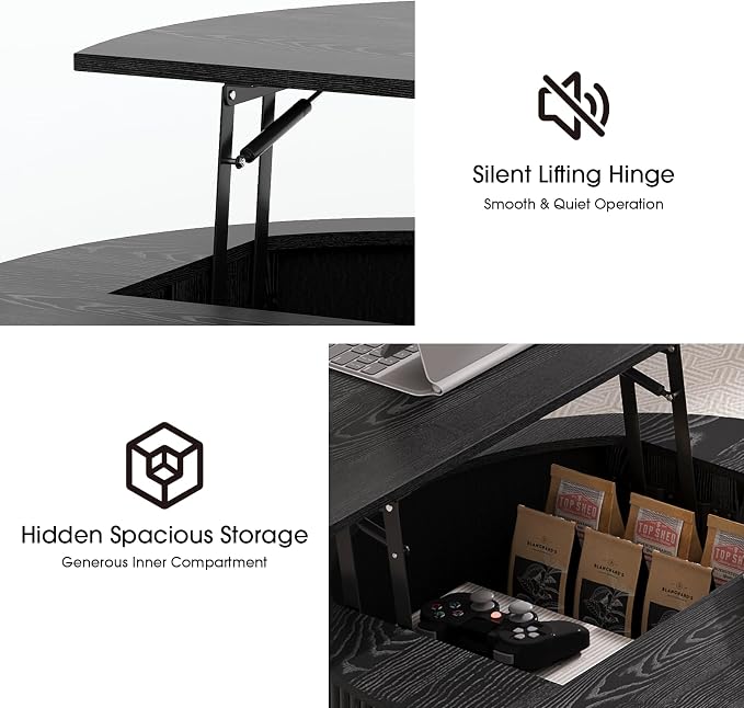 SULIVES Round Coffee Table - Image 4