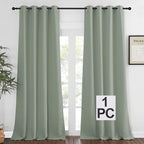 NICETOWN Blackout Sage Green Curtain 90 inch Length by NICETOWN