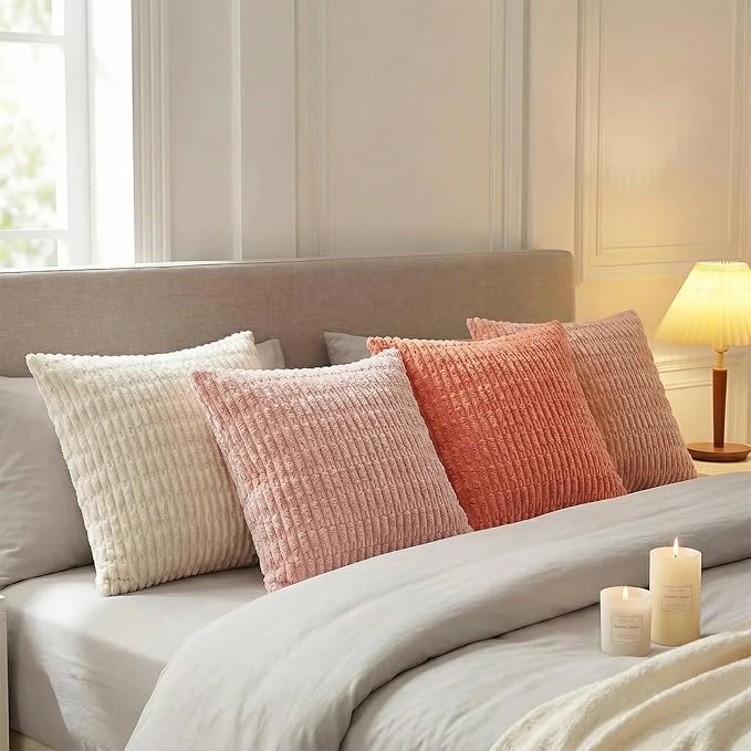 Fancy Homi 4 Packs Decorative Throw Pillow Covers - Image 3