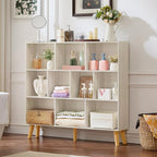 LEYAOYAO 10 Cube Bookshelf, 3 Tier Modern Wide Bookcase - Image 8