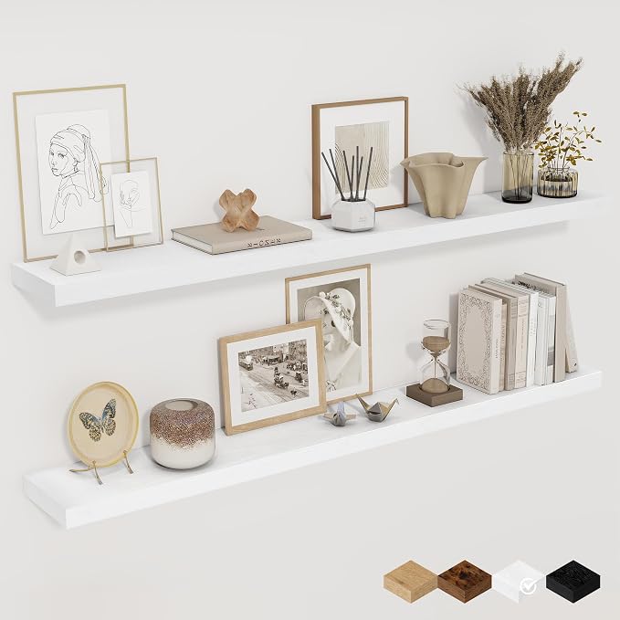 Fun Memories White Floating Shelves by FunMemories
