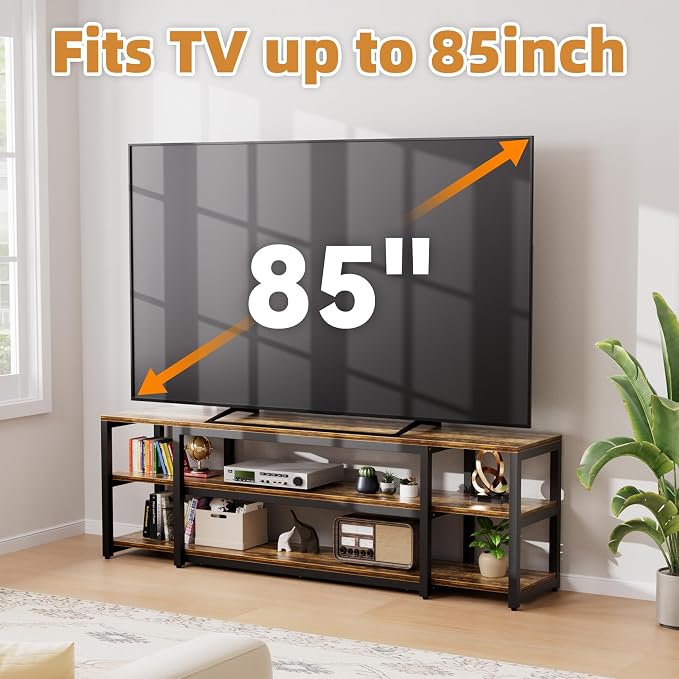 Aquzee 85 inch TV Stand, Entertainment Center - Image 4