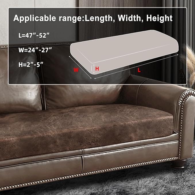 ANARACHON Leather Look Couch Cushion Covers Sofa Seat Slipcovers Sets Couches - Image 3
