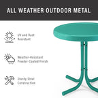 Crosley Furniture Griffith Weather Resistant Retro Metal Outdoor Side Table - Image 5