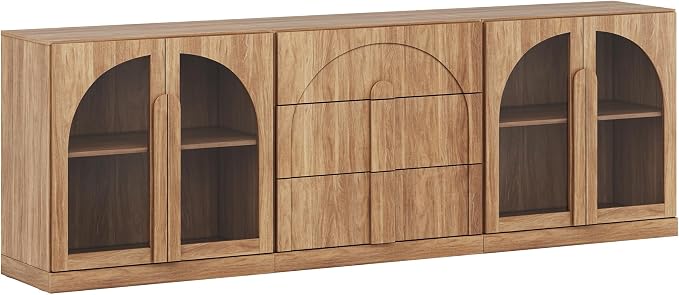 BELLEZE 3-Piece Modular Sideboard Cabinet Freely Configurable, Modern Wood - Image 9