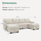 HONBAY Convertible Sectional Sofa - Image 2